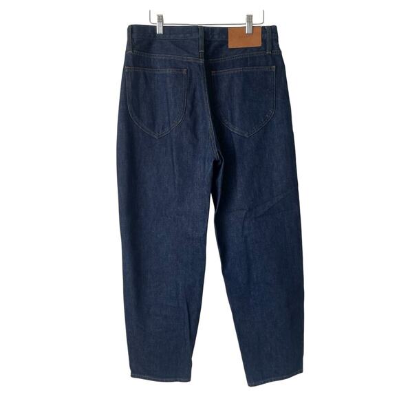 FRAME Le Italien Barrel Jean Cropped Size 31 Dark Wash - Picture 4 of 8